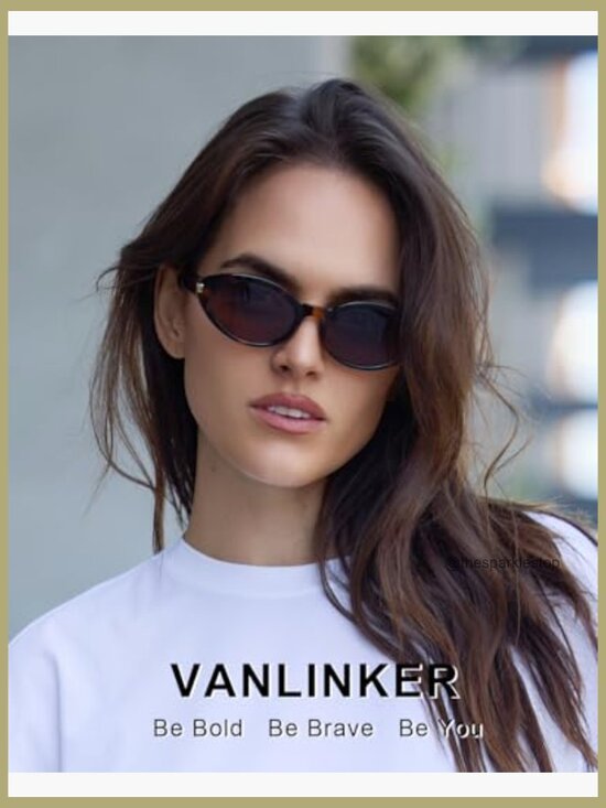 Polarized Retro Oval Sunglasses Small Face Vintage 90s Shades main image 6
